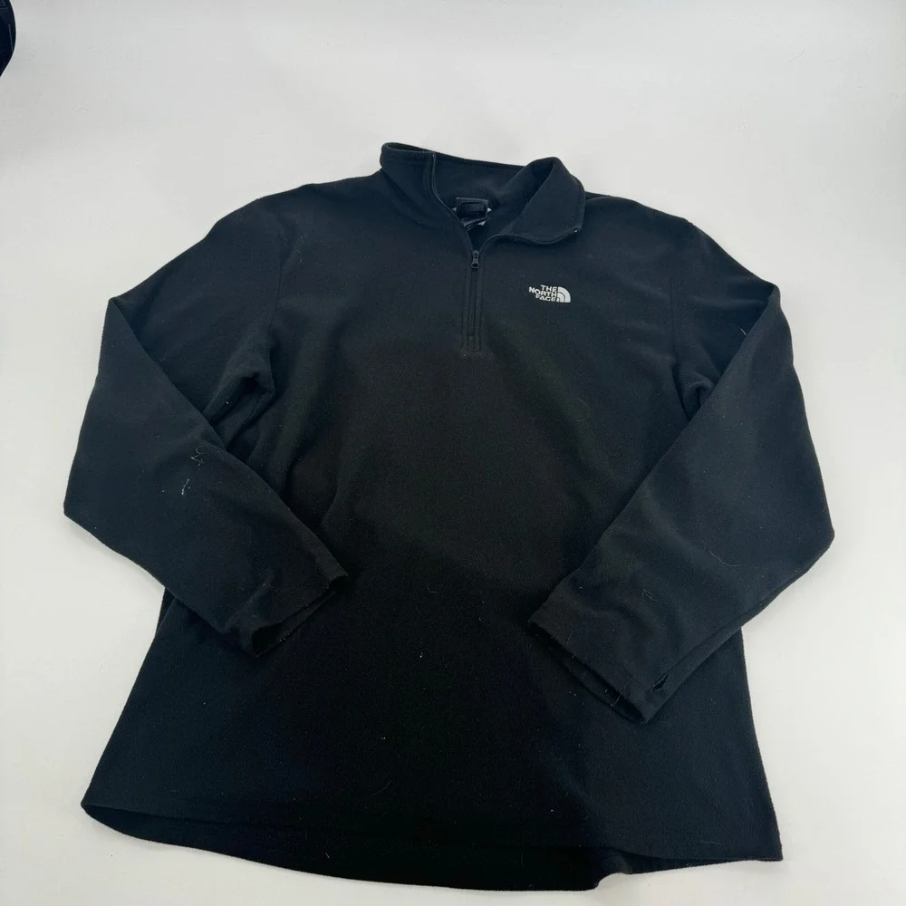 The North Face Mens XL‎ Black 1/4 Zip Pullover Fleece Sweater